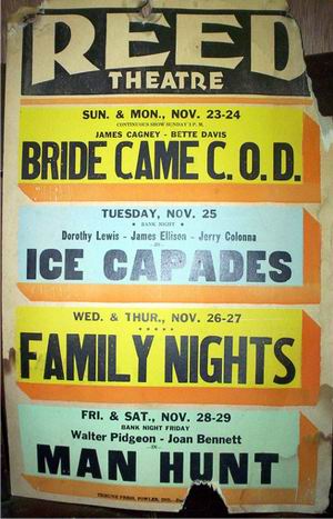 Reed Theatre - Old Poster From Timothy Crisenbery
